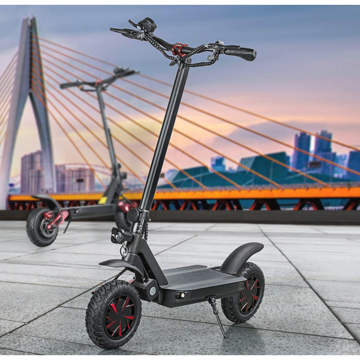 AERIUM Ecorider 3600 W Dual off-road elektromos roller, fekete