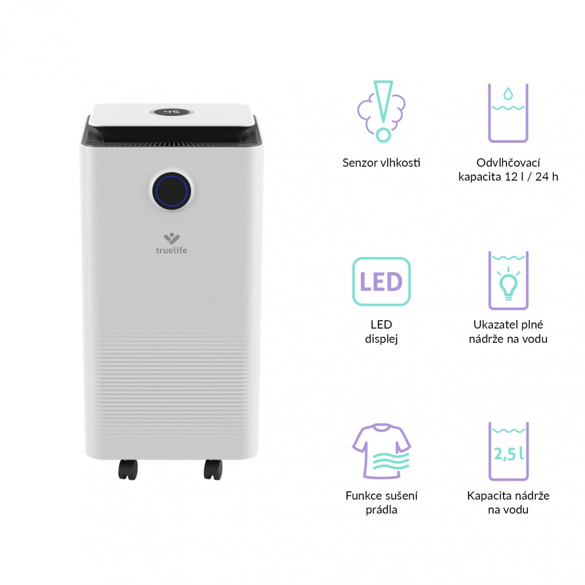 TrueLife AIR Dehumidifier DH5 Touch párátlanító