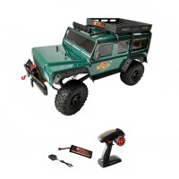 DF MODELS Crawler E Monster RC távirányítós autó modell zöld színben