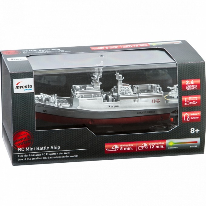 RC csatahajó Invento Mini Frigate 2016CT - szürke