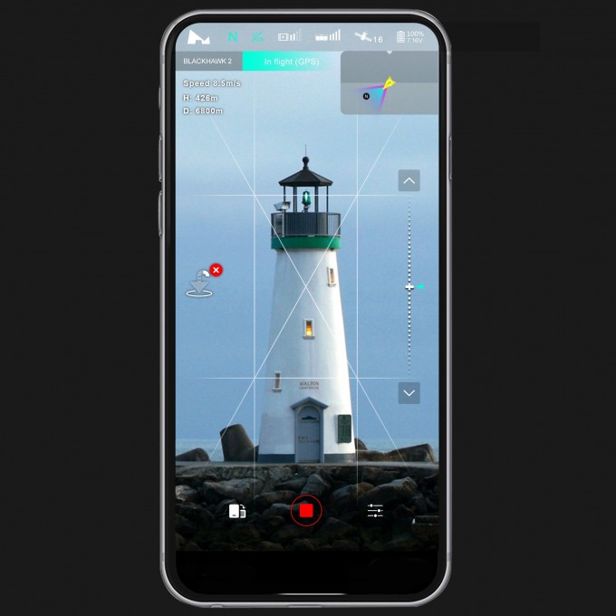 AERIUM Hubsan Blackhawk 2 GPS 4K Combo fekete drón - 2 akku
