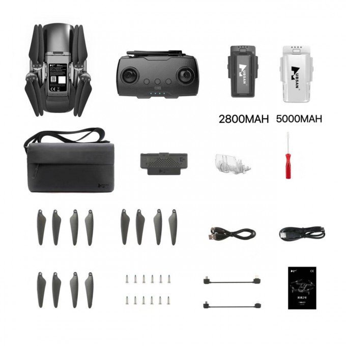 AERIUM Hubsan Blackhawk 2 GPS 4K Combo fekete drón - 2 akku