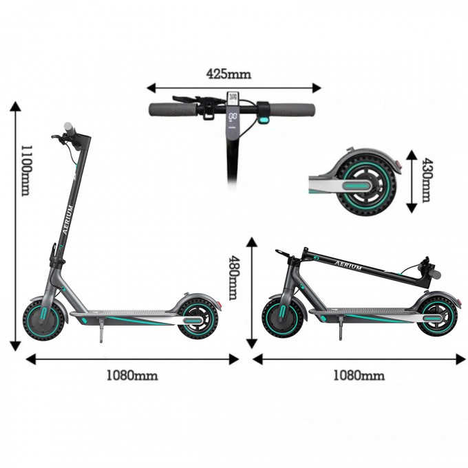 AERIUM T350 PRO elektromos roller, kék
