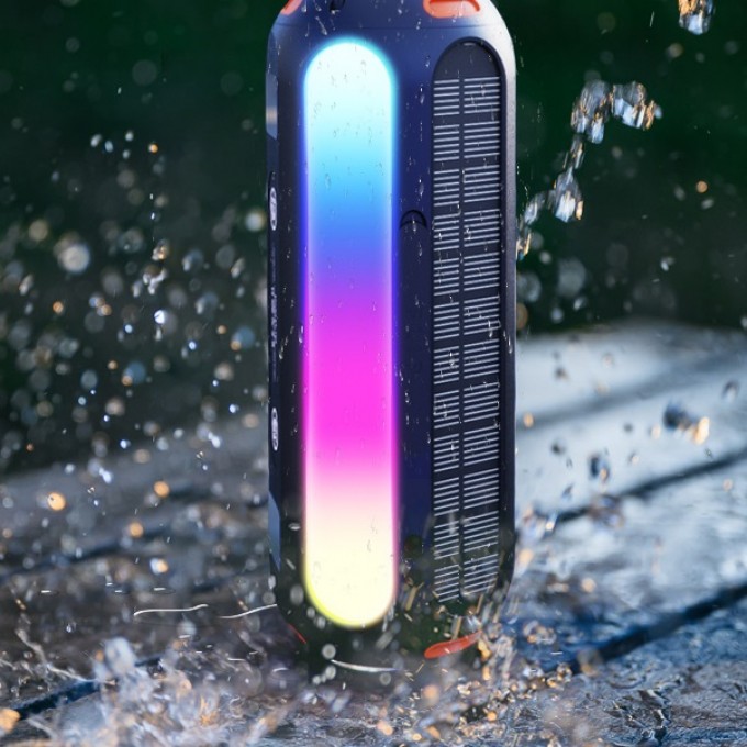Hordozható Bluetooth hangszóró napelemmel AERIUM T5000 LED TWS