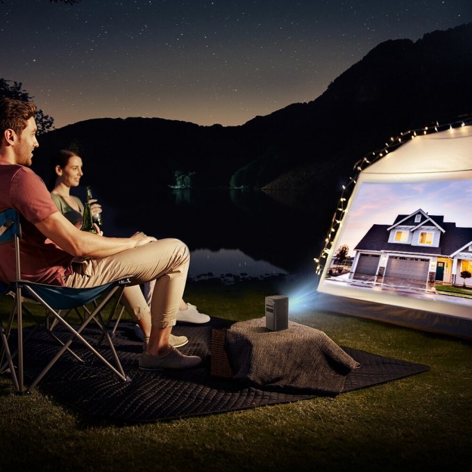 AERIUM P8000 DLP Wi-Fi Super Bass mini hordozható projektor akkumulátorral