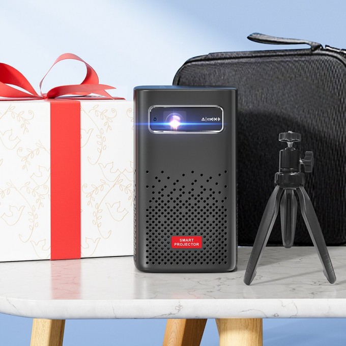 AERIUM P8000 DLP Wi-Fi Super Bass mini hordozható projektor akkumulátorral