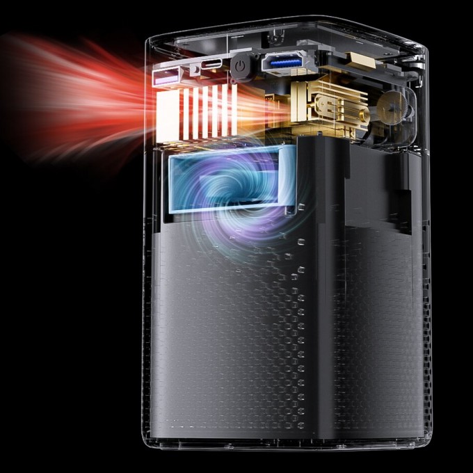 AERIUM P8000 DLP Wi-Fi Super Bass mini hordozható projektor akkumulátorral