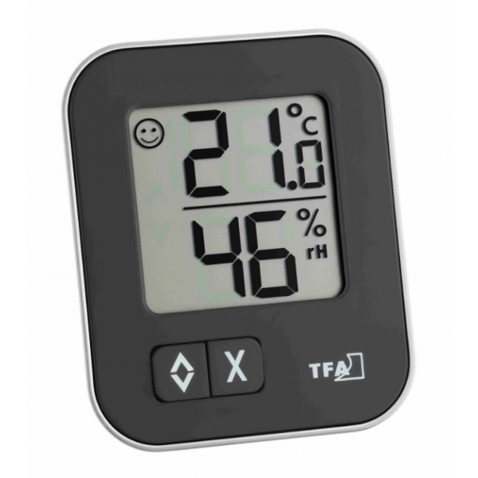 TFA 30.5026.01 MOXX digitális hőmérő páratartalom-mérővel - fekete