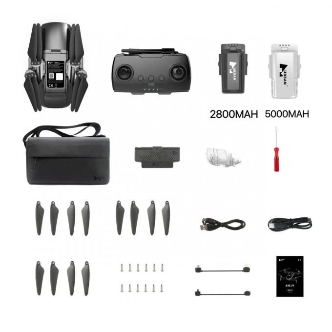 AERIUM Hubsan Blackhawk 2 GPS 4K Combo fekete drón - 2 akku