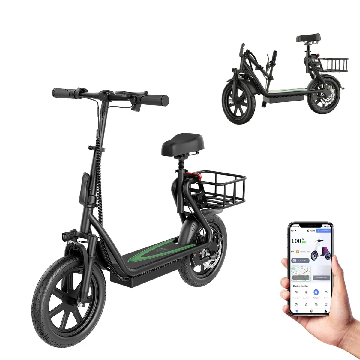 AERIUM AOVO PRO COMFORT V2 elektromos roller fekete
