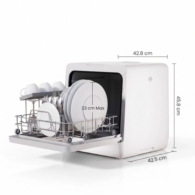 AERIUM GlassView 6P Compact asztali mosogatógép