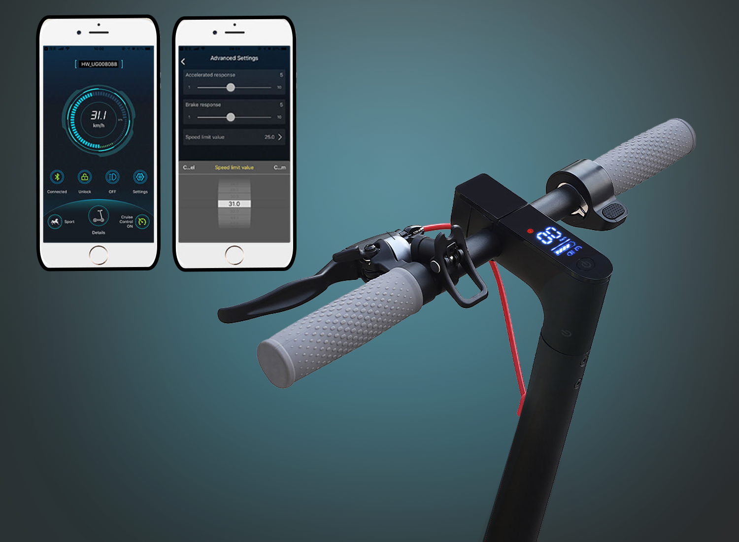 Elektromos roller AERIUM AOVO PRO fekete