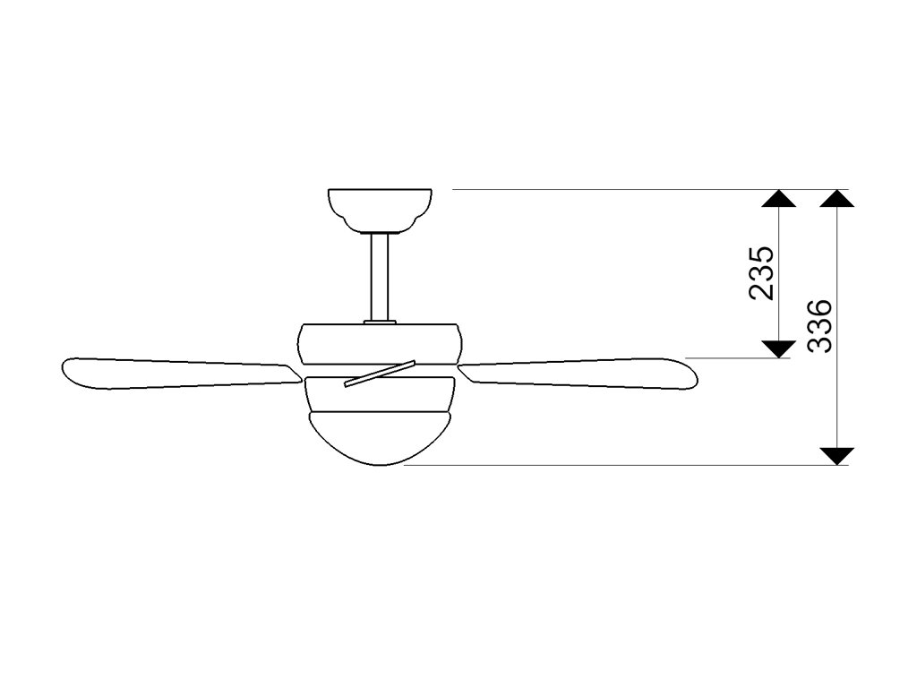 AireRyder CLASSIC mennyezeti ventilátor – diófa